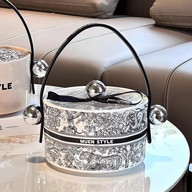 Food Snacks For Picnic - Ceramic Multifunction Storage Box Fruit Basket