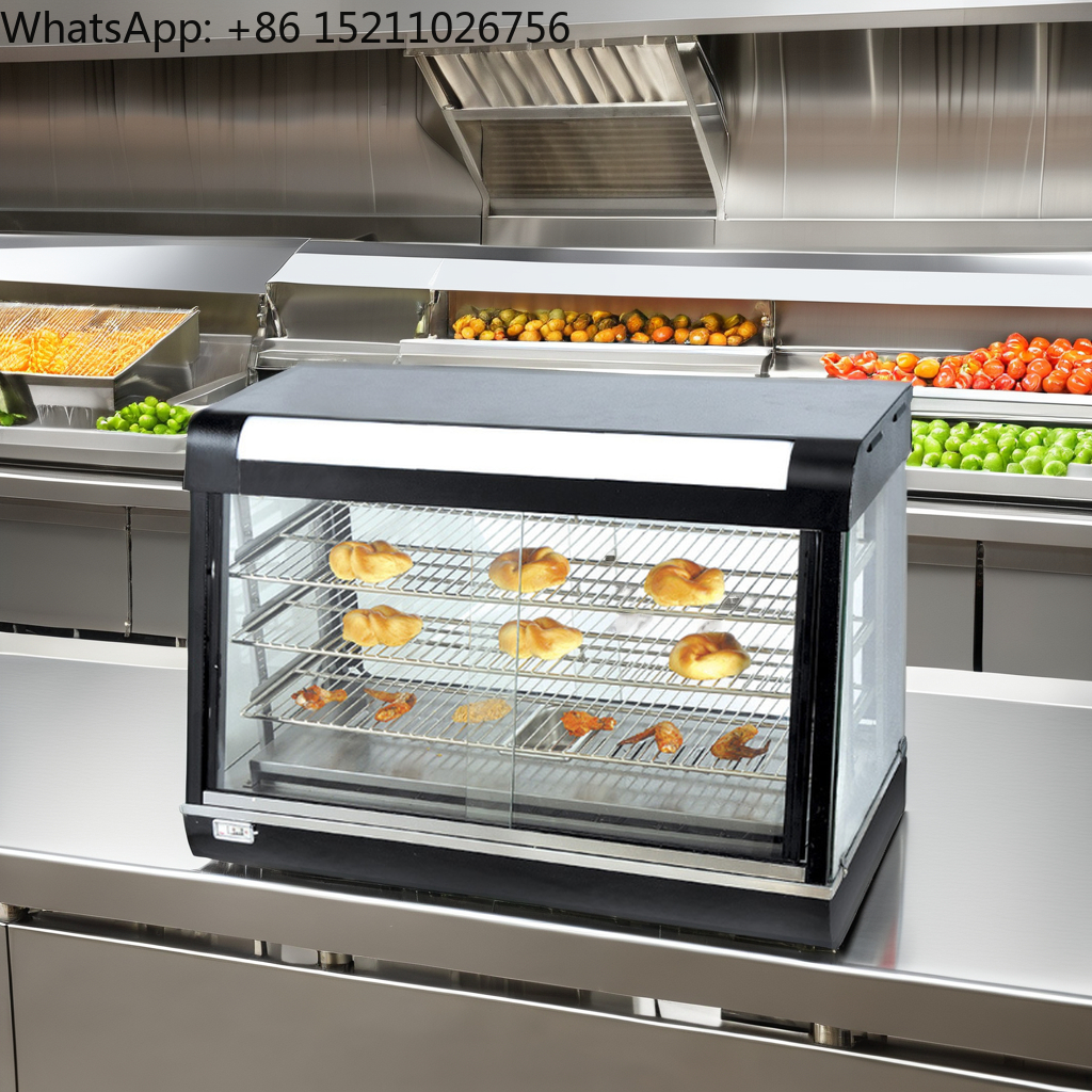 Snacks Food Warmer - Commercial Glass Food Warmer Display showcase