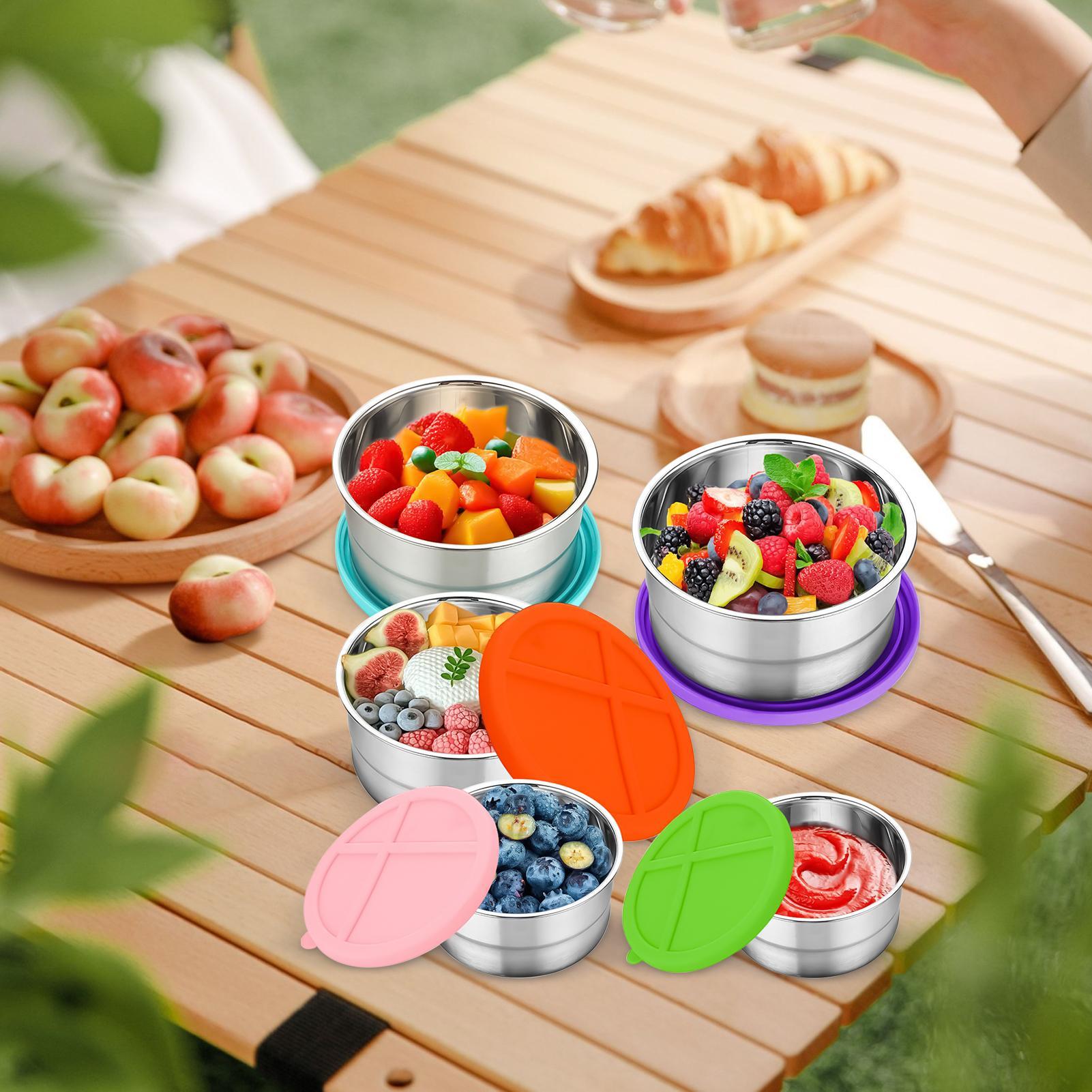 Food Snacks For Picnic - Metal Food Container 5 Pieces Metal