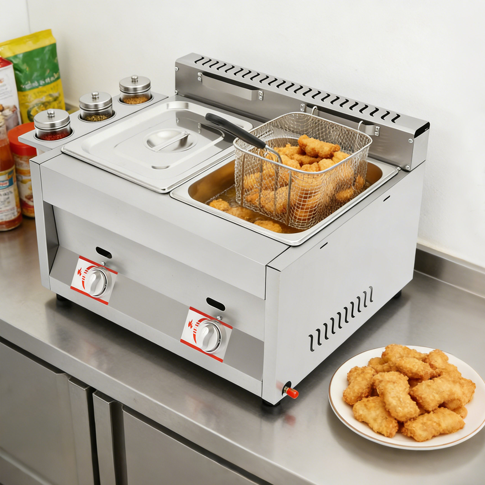 6Lx2 Dual Tank Commercial Gas  – Food Energy Snacks Bewertung und Preis