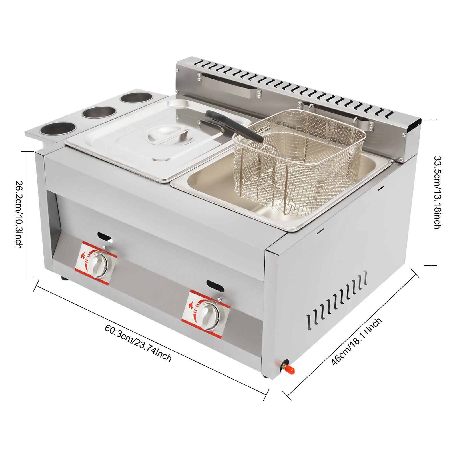 6Lx2 Dual Tank Commercial Gas  – Food Energy Snacks Bewertung und Preis