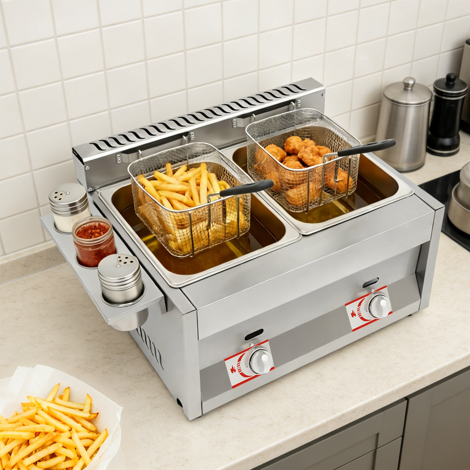 6Lx2 Dual Tank Commercial Gas  – Food Energy Snacks Bewertung und Preis